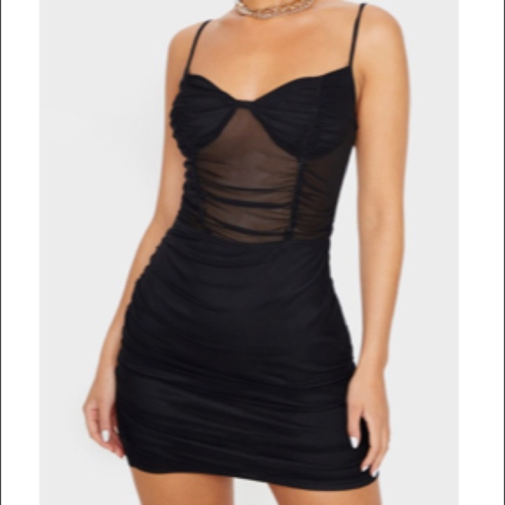 Black mesh dress